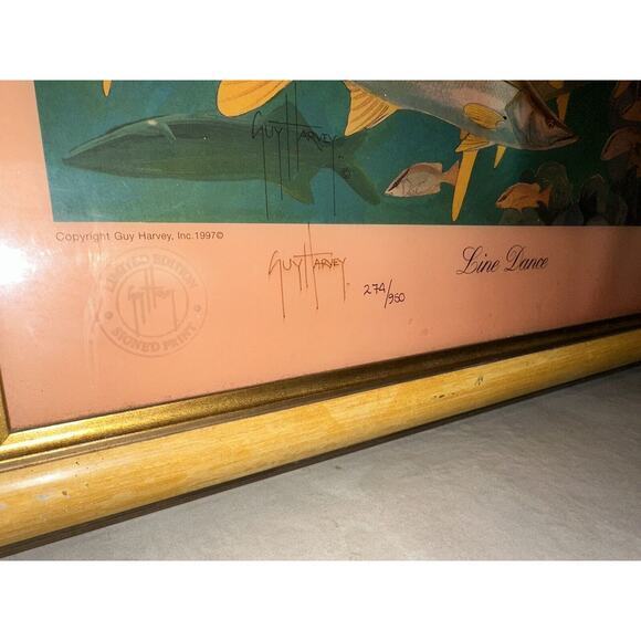 Guy‎ Harvey Signed Art Line Dance #274/950 3D Snook & Amberjack - Picture 5 of 16